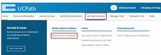 UCPATH Leave Accruals